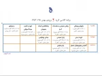 برنامه کلاسی گروه  2  ورودی بهمن 95