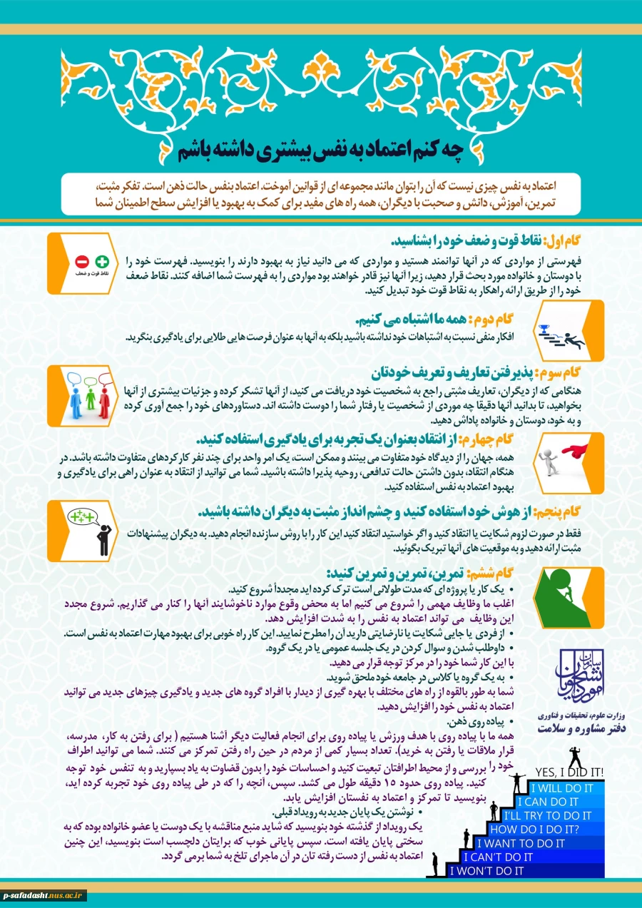 چه کنم اعتماد به نفس بیشتری داشته باشم