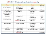 برنامه امتحانات 032